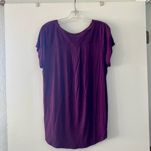 Alfani Rich Purple Short Sleeve Top - Picture 2 of 4